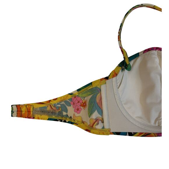 Victoria's Victoria Secret Halter Top Bikini 36D Floral Design - EUC - Picture 9 of 11